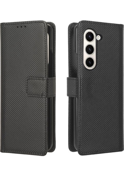 Samsung Galaxy Z Için Kılıf Fold 5 Kapak Kickstand Manyetik Cüzdan Kart (Yurt Dışından)