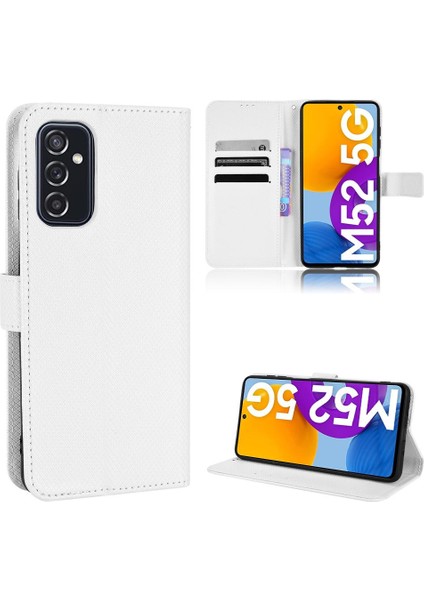 Samsung Galaxy M52 5g Kickstand Manyetik Cüzdan Kart Tutucu Kapak (Yurt Dışından)