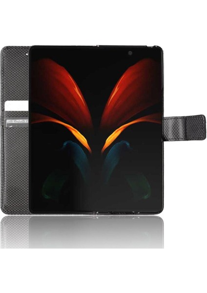 Samsung Galaxy Z Için Kılıf Fold 2 Kapak Kickstand Manyetik Cüzdan Kart (Yurt Dışından)