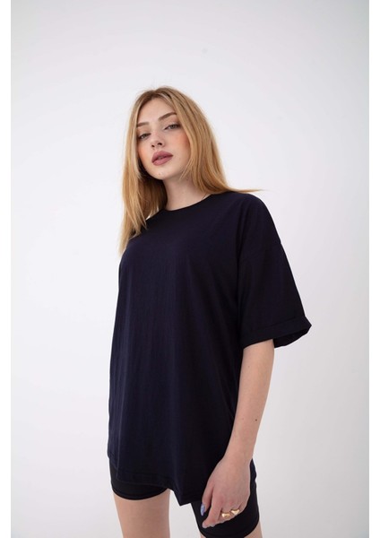 Kadın Bol Kesim Yazlık Penye T-Shirt Comfort