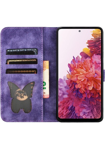 Samsung Galaxy S20 Fe Flip Folio Kart Cep Cüzdan Kılıf Kedi (Yurt Dışından)