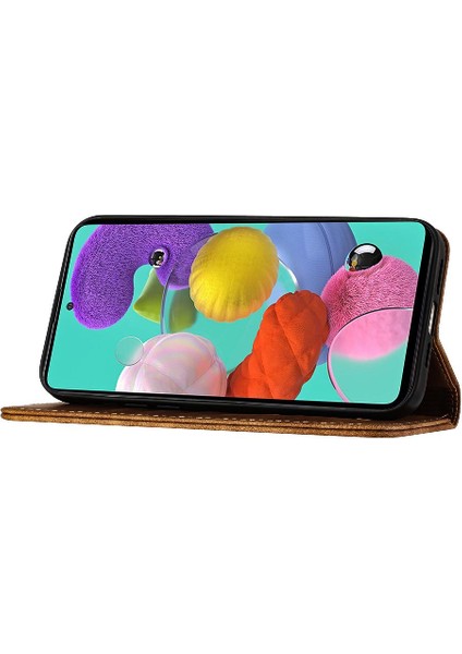 Samsung Galaxy A71 4g Için Kılıf Tutucu Kapak Kabartmalı Kelebek Kedi Cüzdan (Yurt Dışından)