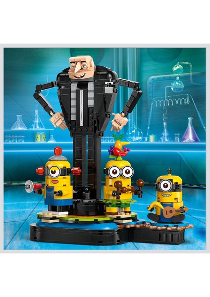 LEGO Despicable Me 4 Yapım Parçalarından Gru ve Minyonlar 75582 -9 Yaş ve Üzeri Çocuklar Için Yaratıcı Oyuncak Model Yapım Seti (839 Parça)