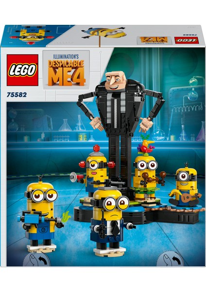 LEGO Despicable Me 4 Yapım Parçalarından Gru ve Minyonlar 75582 -9 Yaş ve Üzeri Çocuklar Için Yaratıcı Oyuncak Model Yapım Seti (839 Parça)