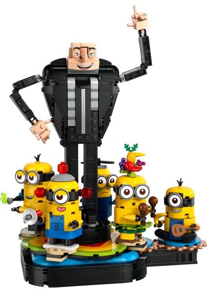 LEGO Despicable Me 4 Yapım Parçalarından Gru ve Minyonlar 75582 -9 Yaş ve Üzeri Çocuklar Için Yaratıcı Oyuncak Model Yapım Seti (839 Parça)