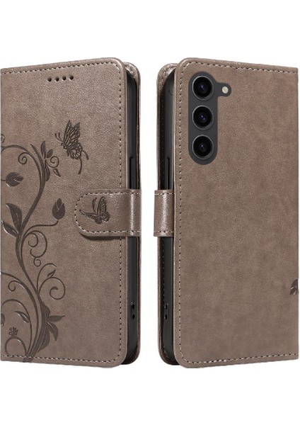 Samsung Galaxy S23 Için Kılıf El Kayışı ile Yüksek Kaliteli Deri Kabartmalı (Yurt Dışından)