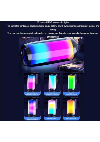 Pluse5 Taşınabilir Rgb Ledli Bluetooth Hoparlör