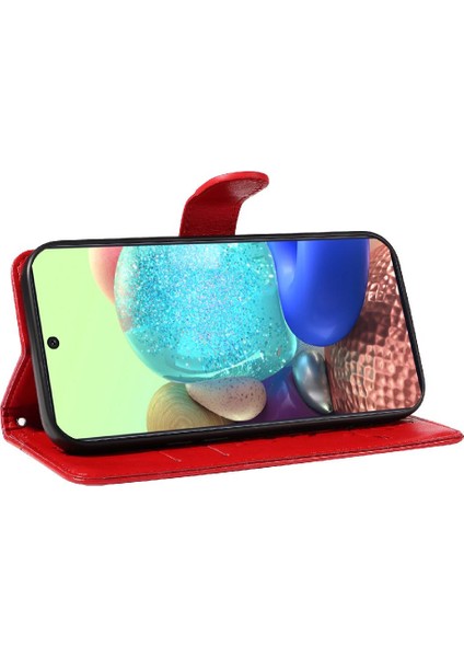 Samsung Galaxy A71 5g Cüzdan Telefon Kılıfı ve Kart Yuvası Kabartmalı (Yurt Dışından)