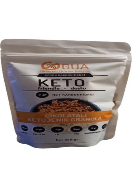 Çikolatalı Ketojenik Granola 250 Gr.