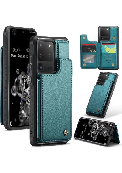 Samsung Galaxy S20 Ultra Kickstand Kart Tutucu Pu Için Caseme Cüzdan Kılıf (Yurt Dışından) fırsatları