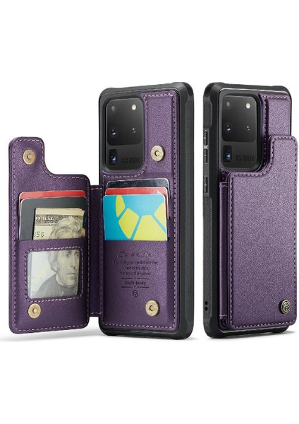 Samsung Galaxy S20 Ultra Kickstand Kart Tutucu Pu Için Caseme Cüzdan Kılıf (Yurt Dışından)