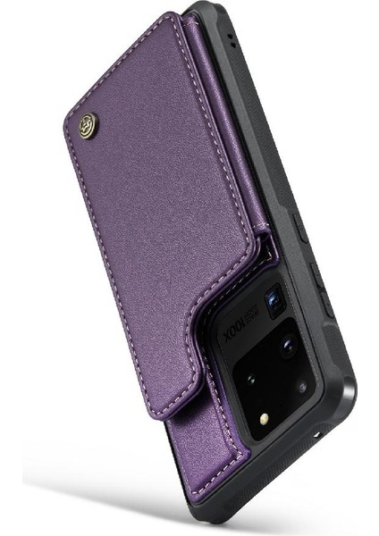 Samsung Galaxy S20 Ultra Kickstand Kart Tutucu Pu Için Caseme Cüzdan Kılıf (Yurt Dışından) fırsatları