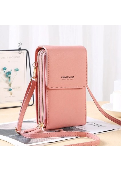 Liveasy 6.5 Inç Pu Deri Telefon Crossbody Çanta Kadınlar Için Dokunmatik Ekran Çantaları-Gri (Yurt Dışından)