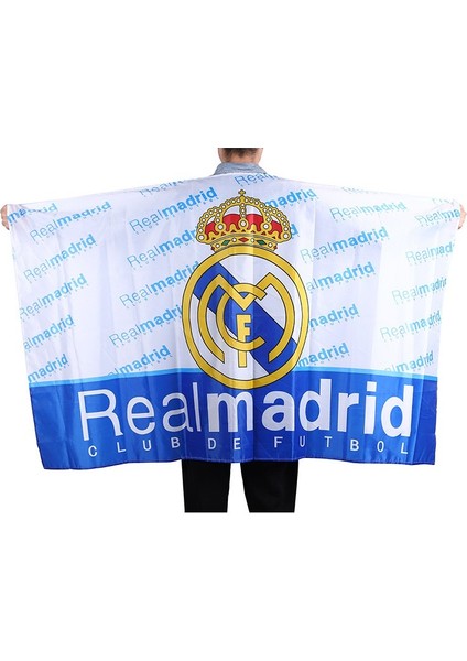 Fantastic Shop Dünya Kupası Real Madrid Futbol Kulübü Bayrağı - Beyaz/mavi (Yurt Dışından)