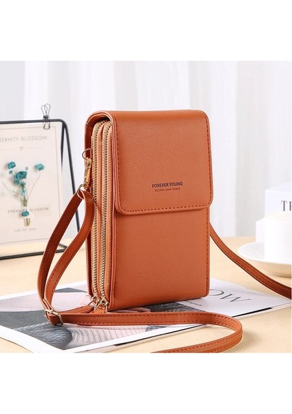 Liveasy 6.5 Inç Pu Deri Telefon Crossbody Çanta Kadınlar Için Dokunmatik Ekran Çantaları-Gri (Yurt Dışından)