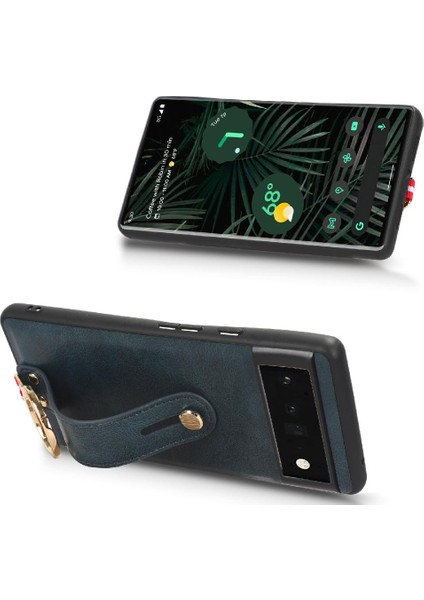 Google Pixel 6 Premium Pu Deri Uyumluluk Bilek Kayışı Için Kılıf (Yurt Dışından)