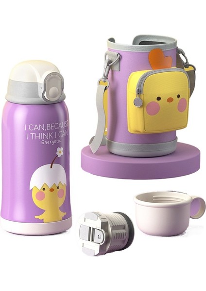 Zethus 550ML Taşınabilir Su Matarası - Mor (Yurt Dışından)