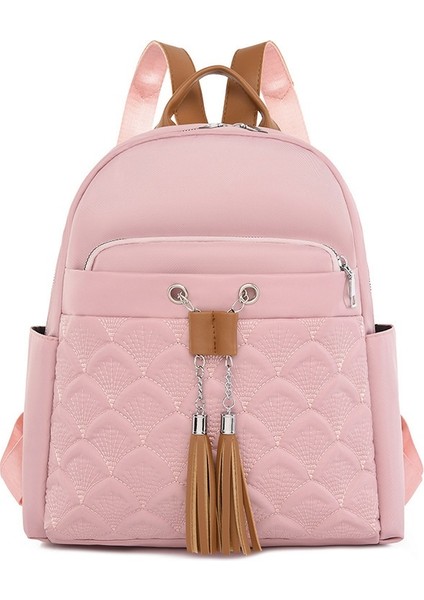 Şık Püsküllü Kontrast Seyahat Sırt Çantası (Yurt Dışından)