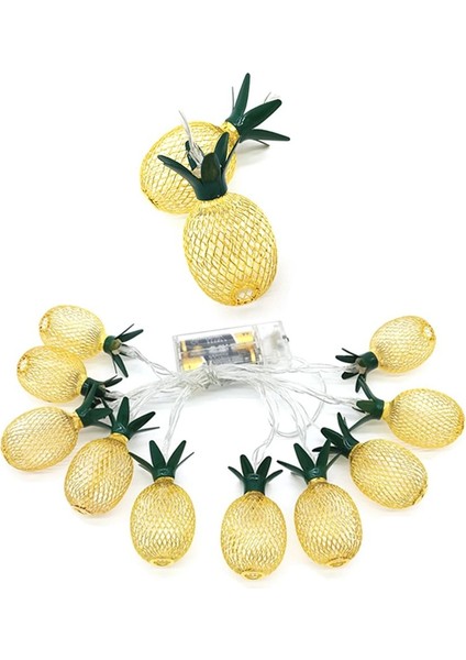 2m 10 LED Pilli 2 Kademeli Ananas LED Işık MZ6200-251