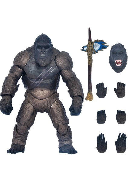 Godzilla Kong Gorilla'ya Karşı Süper Aksiyon Oyuncak Figürü (Yurt Dışından)