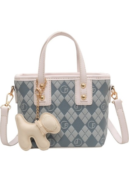 Niş Renk Bloklu Eşkenar Dörtgen Çapraz Askılı Çanta (Yurt Dışından)