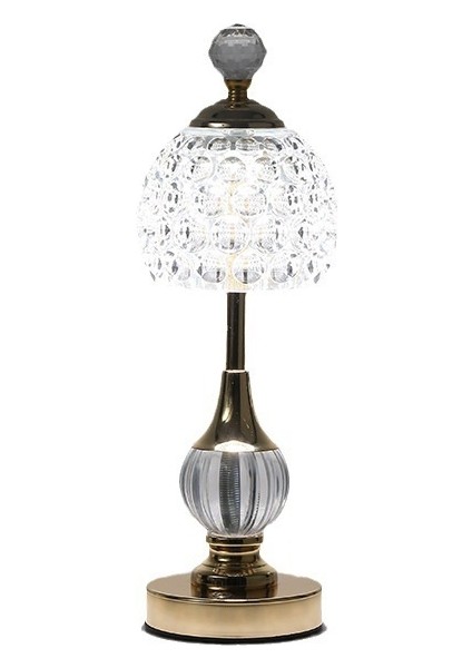Masa Lambası Basit Metal Kristal Avrupa Tarzı Ananas Atmosfer Lambası Yatak Odası Başucu Süsleri Dokunmatik (Yurt Dışından)