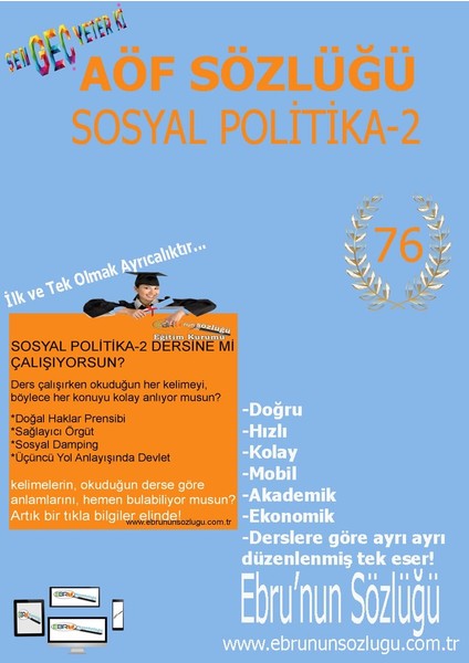 Aöf Iibf Ebrunun Sözlüğü-Sosyal Politika-2.sınıf E Sözlük