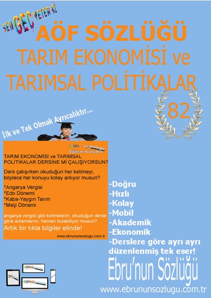 Aöf Iibf Ebrunun Sözlüğü-Tarım Ekonomisi ve Tarımsal Politikalar E Sözlük