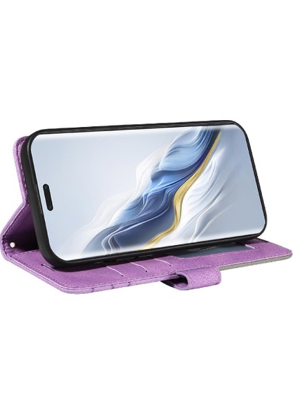 Onur Için Flip Case Sihirli 6 Pro 5g Pu Deri Flip Folio Kılıf Kickstand (Yurt Dışından)