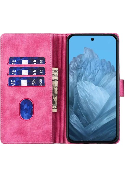 Google Piksel 9 Için Kılıf Tutucu Kapak Cüzdan Kılıf Flip Folio Kart Cep (Yurt Dışından)