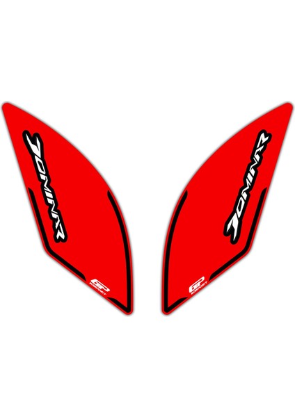 Bajaj Dominar 250 / 400 2017-2024 Uyumlu Yan Pad Kırmızı
