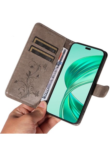 El Kayışı Kabartmalı Kelebek Cüzdan Telefon Kılıfı ile Onur X8B Için Kılıf (Yurt Dışından) indirimleri