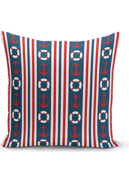 Deniz Konseptli Çizgili Çapa Kırlent & Yastık Kılıfı fiyatları