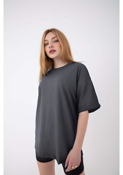 Kadın Bol Kesim Yazlık Penye T-Shirt Comfort