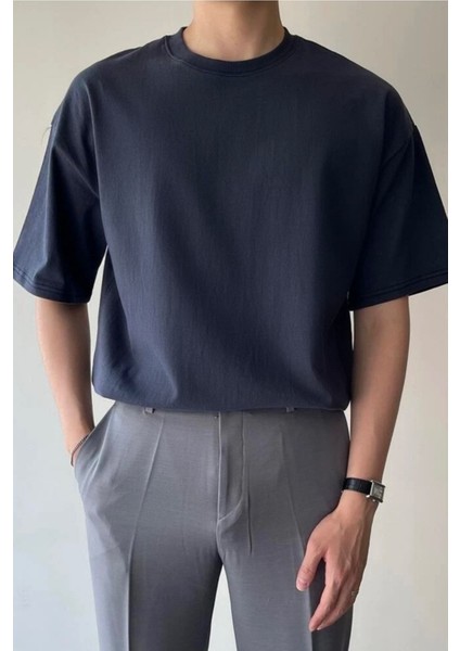 Erkek Oversize Rahat Bol Nefes Alan T-Shirt