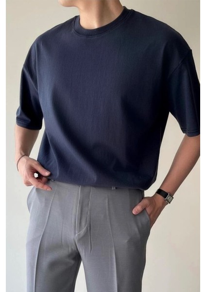Erkek Oversize Rahat Bol Nefes Alan T-Shirt