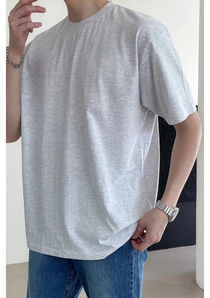Erkek Oversize Rahat Bol Nefes Alan T-Shirt