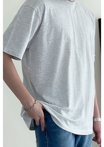 Erkek Oversize Rahat Bol Nefes Alan T-Shirt