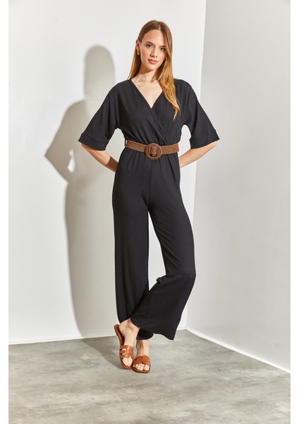 Kruvaze Yaka Kemerli Tulum modelleri