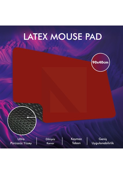 MP05 - 90x40 2xLarge Kırmızı Gaming Mousepad | Kaymaz Taban, Oyuncu Gamepad,Ev,Ofis,Oyun
