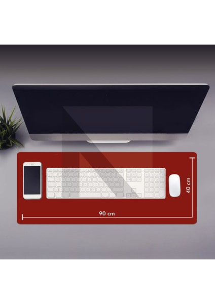 MP05 - 90x40 2xLarge Kırmızı Gaming Mousepad | Kaymaz Taban, Oyuncu Gamepad,Ev,Ofis,Oyun
