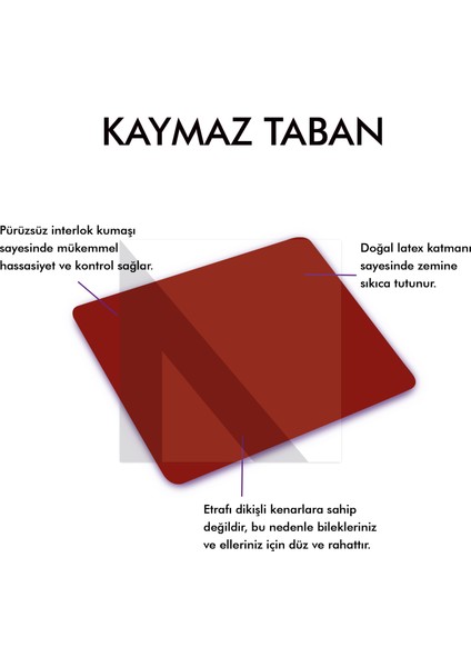 MP05 - 90x40 2xLarge Kırmızı Gaming Mousepad | Kaymaz Taban, Oyuncu Gamepad,Ev,Ofis,Oyun