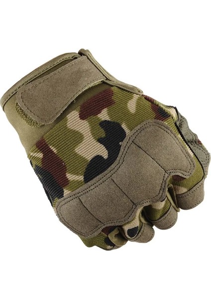 Yeşil Stil Xl Boyutu Taktik Eldiven Knuckle Koruyucu Nefes Hafif Askeri Eldiven Parmaksız Eldiven Yarım Parmak Erkekler Spor Açık Havada (Yurt Dışından)