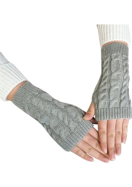 Beyaz Stil Yarım Parmak Eldiven Kış Yumuşak Sıcak Eldivenler Handschoenen Unisex Guantes Mujer Kadın Yumuşak Sıcak Yün Örgü Kol Eldivenleri (Yurt Dışından) fiyatları