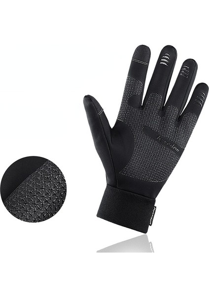 Gri Tarzı L Boyutu Kış Eldiven Erkekler Bisiklet Bisiklet Kadın Termal Polar Soğuk Rüzgar Su Geçirmez Dokunmatik Ekran Bisiklet Sıcak Açık Koşu (Yurt Dışından) indirimleri