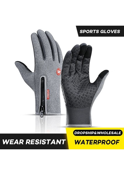 Siyah Stil L Boyutu Bisiklet Eldiveni Kış Isıtıcı Rüzgar Geçirmez Kayak Eldivenleri Erkek Kadın Dokunmatik Ekran Motosiklet Eldivenler Luva Guantes Su Geçirmez Mitten (Yurt Dışından) fırsatları