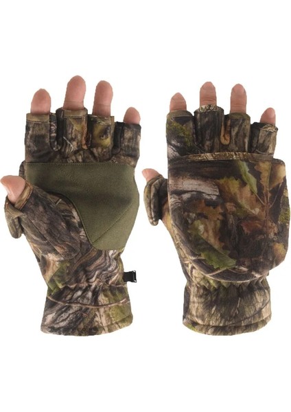 Kamuflaj Stili Xl Boyutu Kış Pamuk Dolgu Kamuflaj Yarım Parmak Çevirme Eldiven Esnek ve Sıcak Spor Yürüyüş Koruyucu Askeri Taktik Eldivenler (Yurt Dışından) fiyatları