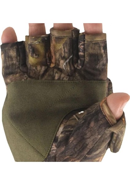 Kamuflaj Stili Xl Boyutu Kış Pamuk Dolgu Kamuflaj Yarım Parmak Çevirme Eldiven Esnek ve Sıcak Spor Yürüyüş Koruyucu Askeri Taktik Eldivenler (Yurt Dışından) indirimleri