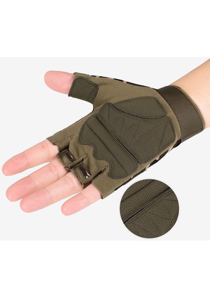 Yeşil Stil M Boyutu Menfly Taktik Askeri Parmak Eldiven Bisiklet Erkek Yaz Avcılık Parmaksız Eldiven Bisiklet Camo Eğitim Spor Softair Eldiven (Yurt Dışından) modelleri