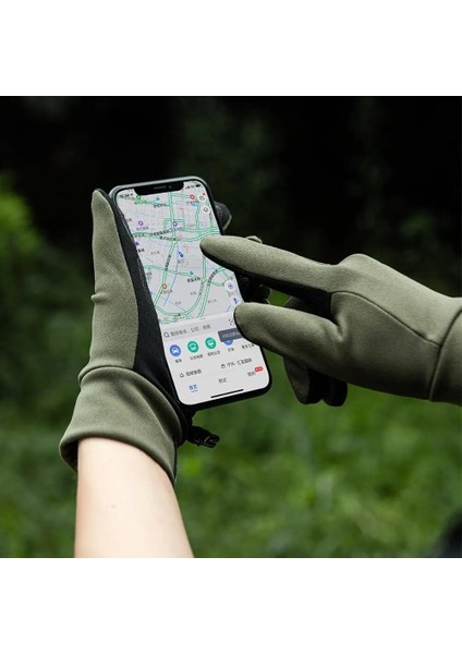 Siyah Stil L Boyutu Naturehike Kaymaz Dokunmatik Ekran Eldiveni Kaymaz Dağcılık Bisiklet Yürüyüş Sürme Tam Parmak Askeri Eldiven NH20FS032 (Yurt Dışından)